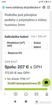 Mirolon pod parkety