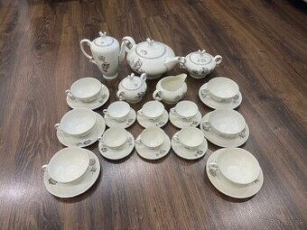 Retro veľká čajová súprava československý porcelán MZ