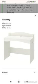 Písací stôl IKEA novy