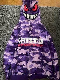 Kanto Starter Gengar Hoodie Camo Purple - M - 1