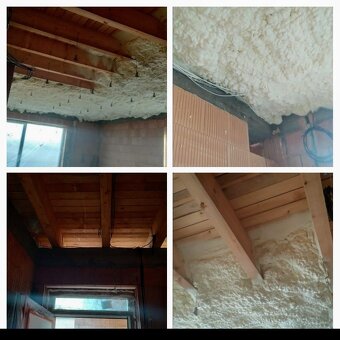 Striekaná izolácia, Zateplenie pur penou