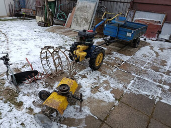 Jednonápravový malotraktor Agzat s motorom Jikov 1453