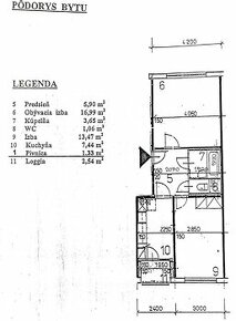 2-izbový byt - loggia - čiastočná rekonštrukcia