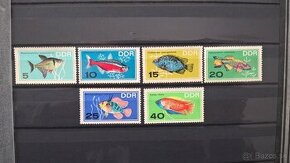 Poštové známky č.157 - DDR - ryby komplet