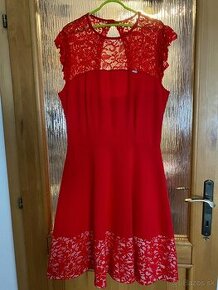 Červené elegantné šaty - 1