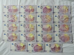 0 eurové bankovky 2021, 2022, 2023 2024 a České