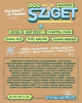 Vstupenka na Sziget Festival Budapešť