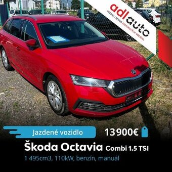 Octavia Combi 1.5 TSI, 1 495cm3, 110kW, manuál