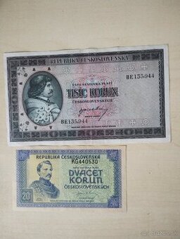 predám staré bankovky za 30 € za kus