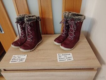 Dievčenské zimné nepremokavé čižmy zn.Quechua veľ.34
