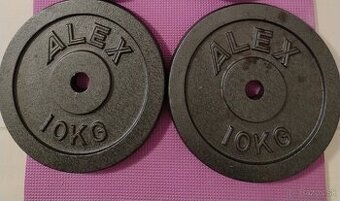 Kotúče 2x10kg priemer 30mmm