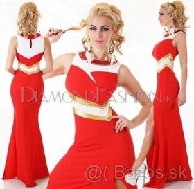 Červené elastické šaty S/M