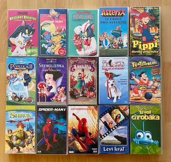Detské rozprávky na VHS 15 ks