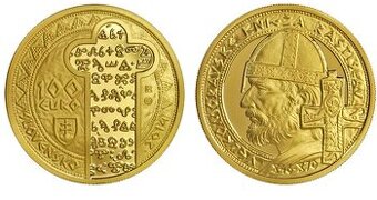 Zlatá minca Rastislav 100 Euro nominal