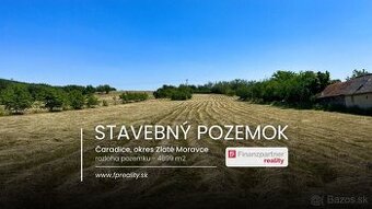 Stavebný pozemok 4899 m2, Čaradice, Zlaté Moravce