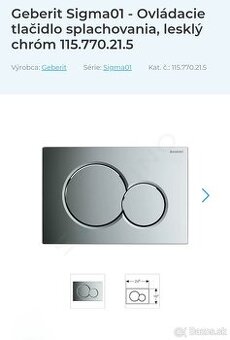 Luxusné design tlačidlo geberit Sigma01