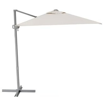 IKEA Slnečník, závesný, svetlá sivobéžová, 300x200 cm
