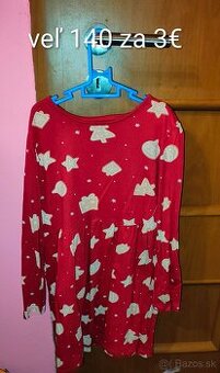 Šaty s dlhým rukávom veľ.140