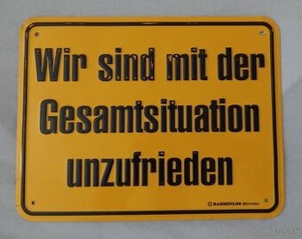 Ceduľa plechová s nápisom