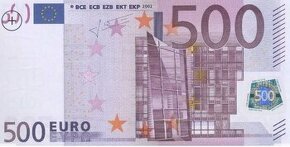 Predam najvzácnejšiu 500 eurovú bankovku séria “N”