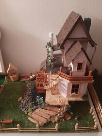 Miniatúry model domčekov, bungalov, mlyn - 1