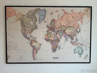 Mapa sveta v rame