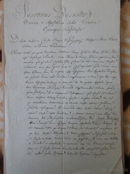 Listina r. 1833 Banská Bystrica, Jozef Belanský, biskup