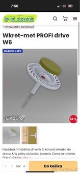 Fasádna hmoždina drive W 6, kovová skrutka