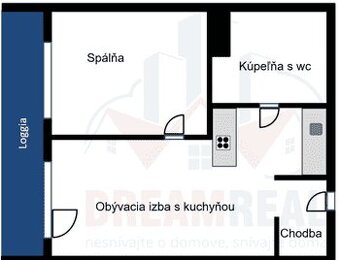 1-izbový PRAŽSKÝ typ bytu so 6 m LOGGIOU