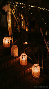 Handmade BOHO svietniky veľké : svadobná výzdoba