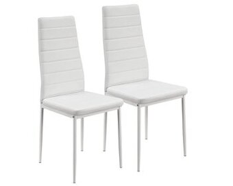 Sada 2 jedálenských stoličiek Loja biela
