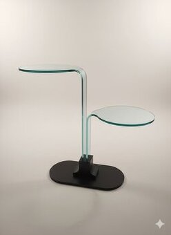 Designový sklenený stojan – Elegancia a ľahkosť v priestore