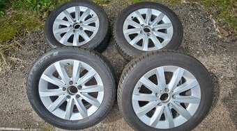 prodám ALU kola Mercedes 5x112 + Continental 205