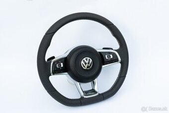 VOLANT VOLKSWAGEN R RLINE kožený BIELE PREŠÍVANIE