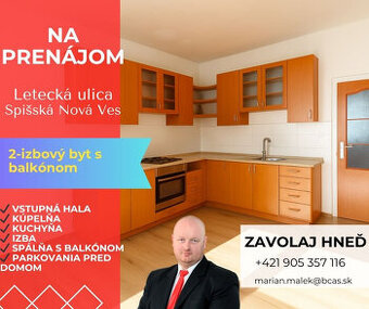 NA PRENÁJOM: PRIESTRANNÝ 2-IZBOVÝ BYT – SPIŠSKÁ NOVÁ VES