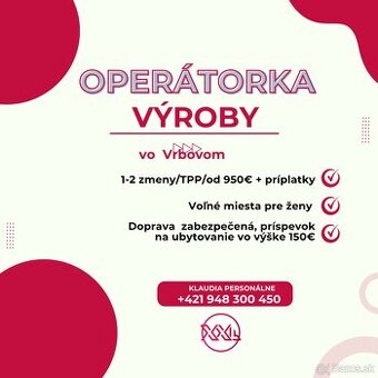 Operátor/ka výroby