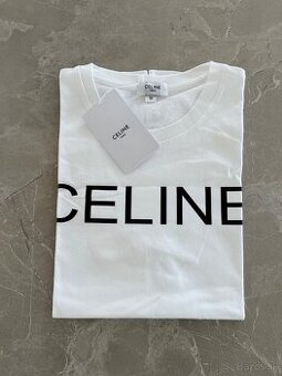Celine tričko biele s nápisom