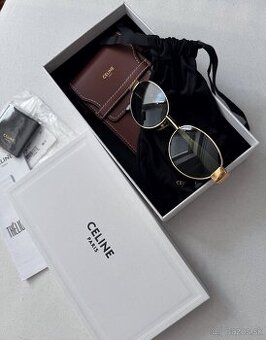 Celine Triomphe Metal Oval Sunglasses