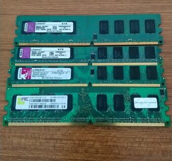 ram pamäť DDR2 3x2GB, 1x1GB