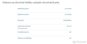 Písanie záverečných prác -odborne, diskrétne-aktuálne zľava