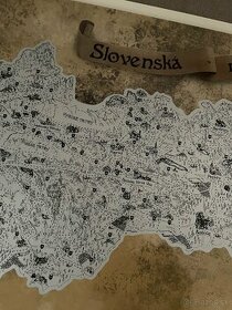 Stieracia mapa Slovenska 90x60 cm