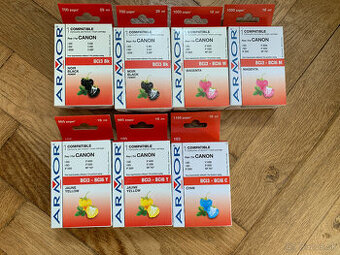 Predám farebné tonery Armor pre atramentovú tlačiareň Canon