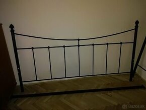 Posteľ- kovový rám,  čierny