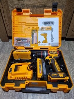 Ingco  AKU vŕtací skrutkovač s príklepom, 66Nm