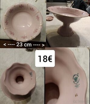 Predám ručne malovaný ružový porcelán