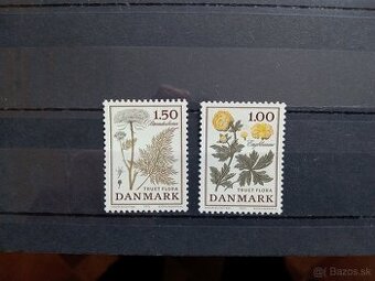 Poštové známky č.819 - Dánsko - kvety komplet