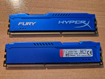 Pamäťe Kingston HyperX Fury Blue do PC 2x4GB DDR3