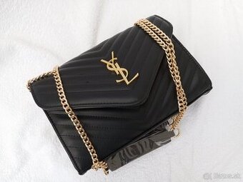Dámská černá kabelka YSL, rozměry 24 x 17 cm