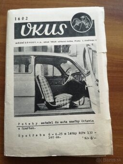 RARITA: Dobový strih na poťahy ŠKODA SPARTAK / OCTAVIA – Vku