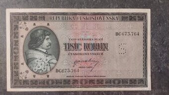 1000 Kčs 1945, stav 2